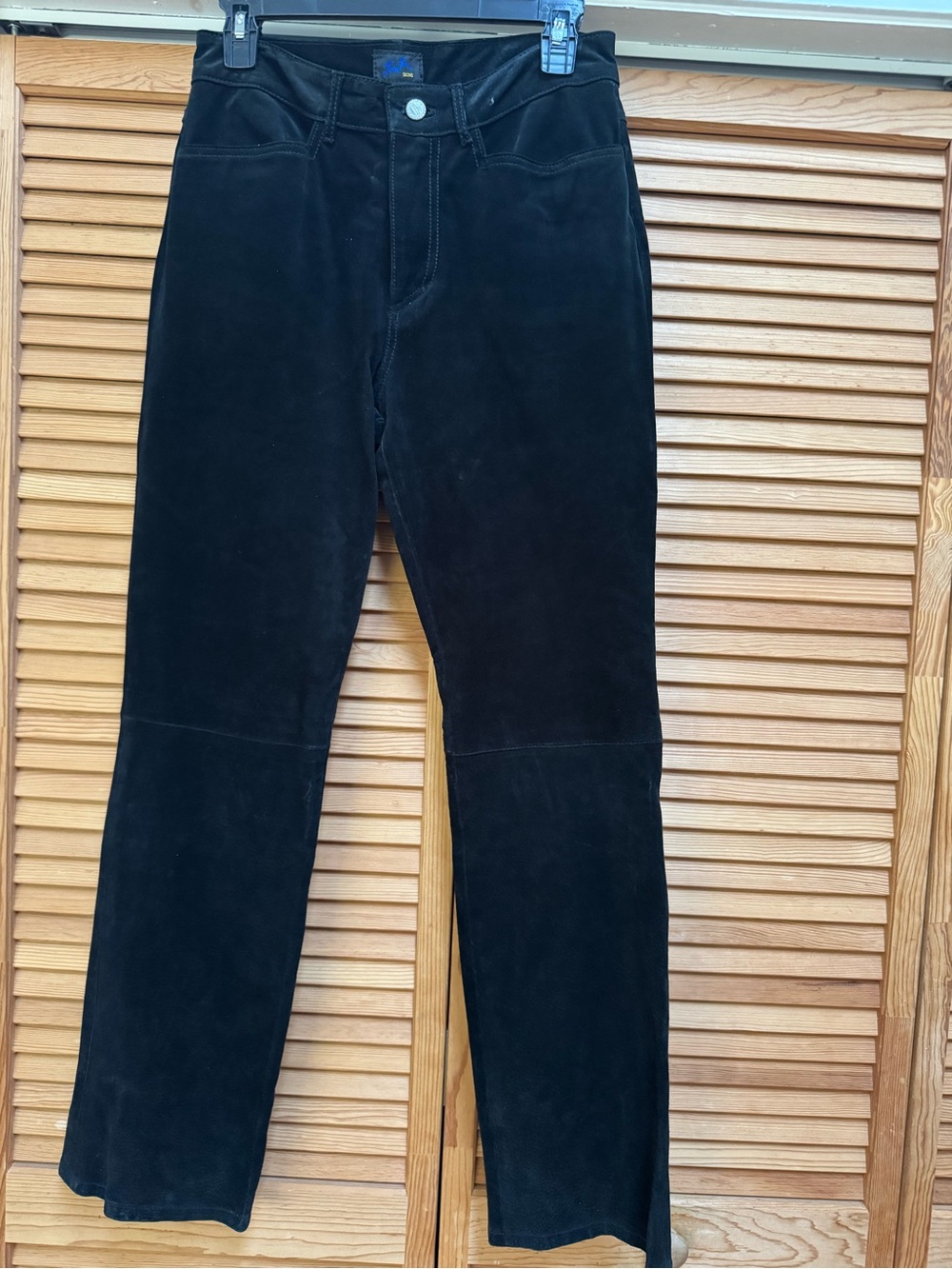 Vintage Jou Jou Skins Black Genuine Suede Leather Pants 5-Pocket Cut 90’s Y2K